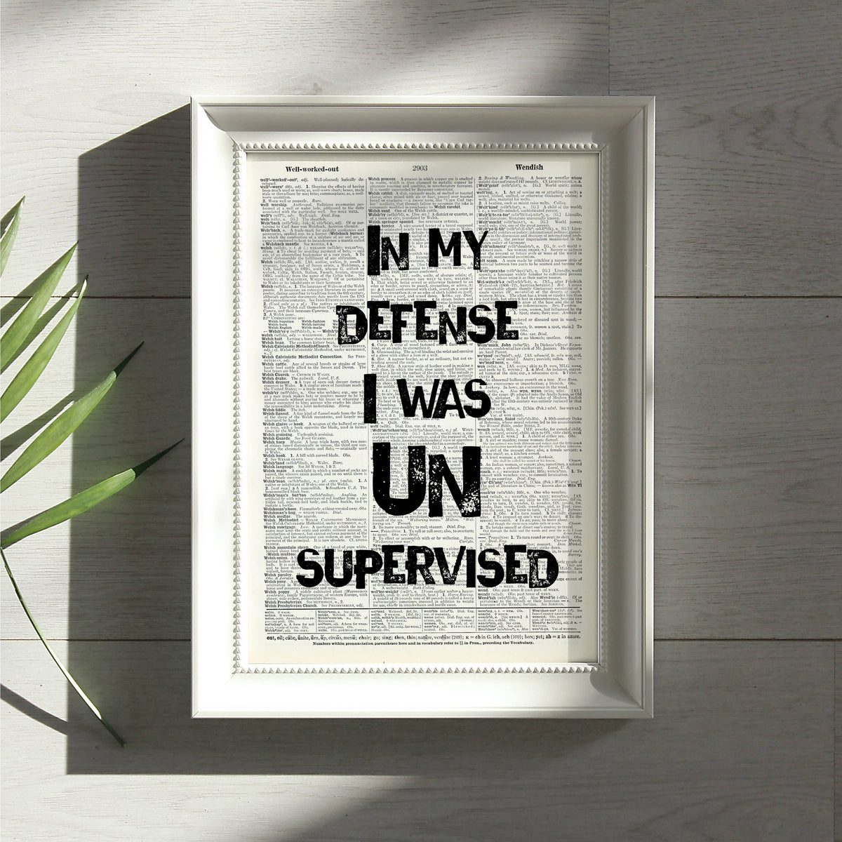 Art Print | Dictionary Page | Vintage | In My Defense