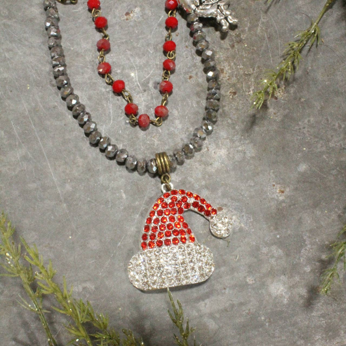 HO HO HO, Here We Go Santa Layered Necklace