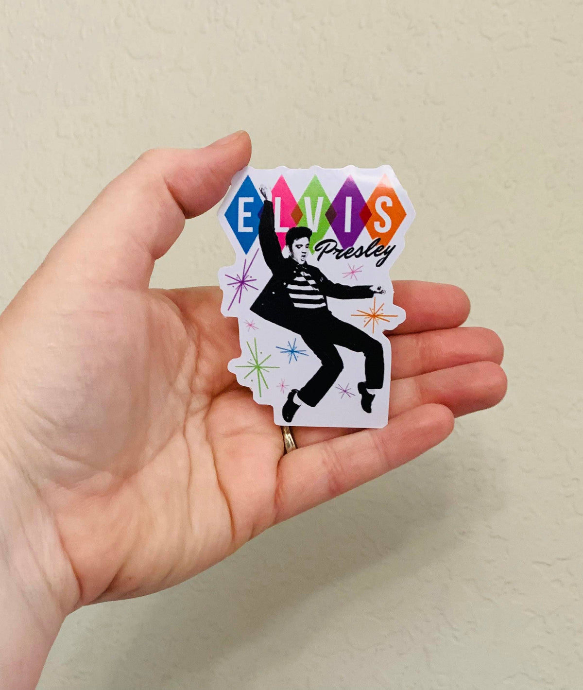 Retro Elvis- Elvis Stickers Glossy Vinyl