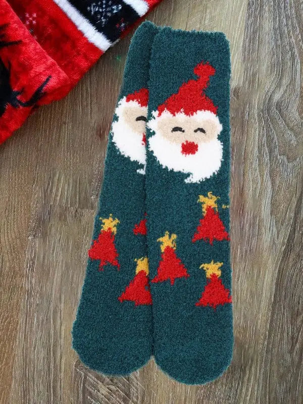 Fuzzy Christmas Socks