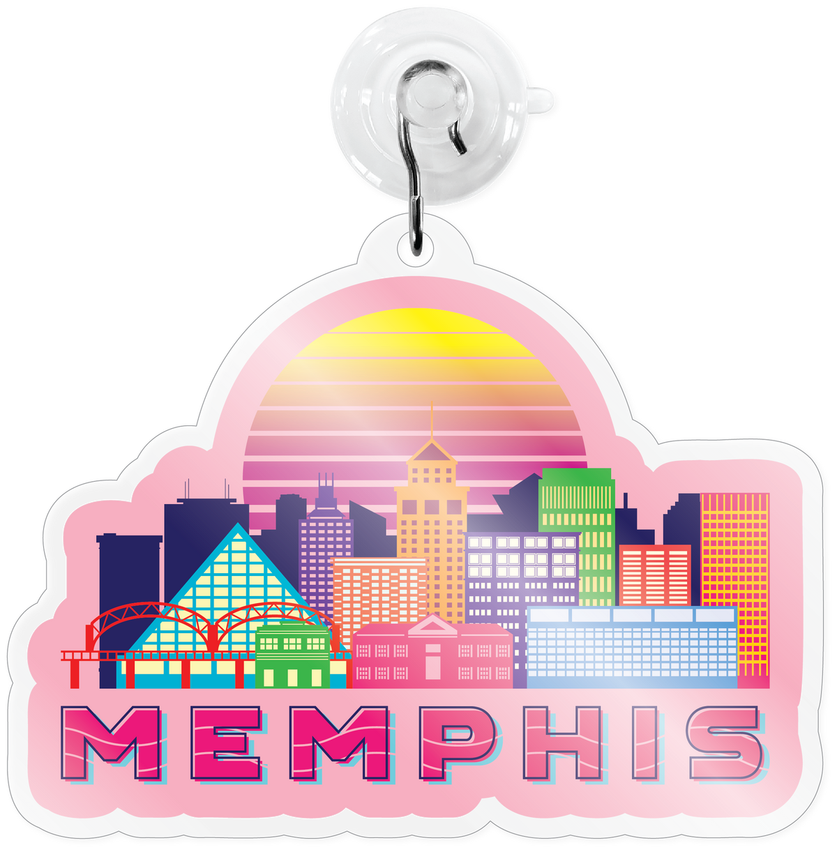 Suncatcher - Memphis TN Retro Skyline
