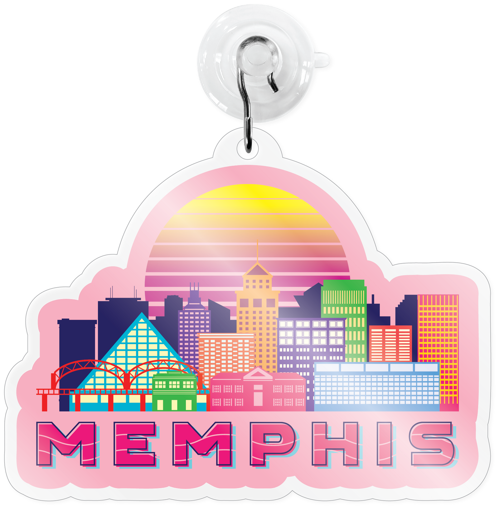 Suncatcher - Memphis TN Retro Skyline