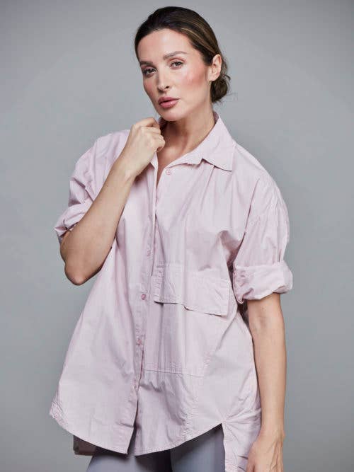 Pocket Cotton Short Shirt