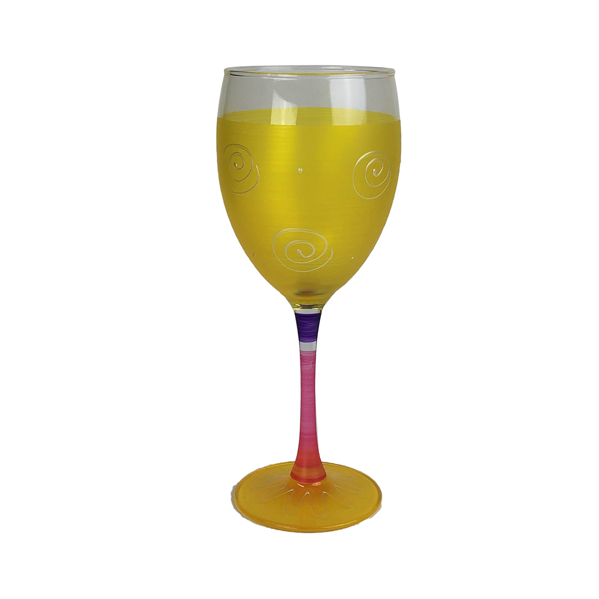 Peruvian Splendor Yellow Wine Glasses