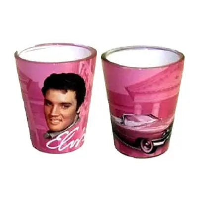 Elvis Shot Glass - Pink Guitars