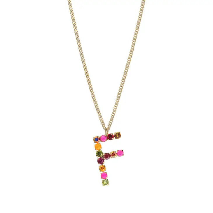 Monogram in Colors Necklace - Choose Your Initial