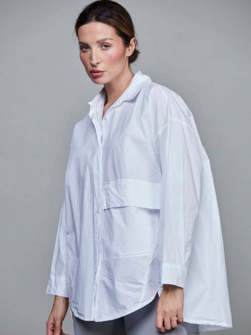 Pocket Cotton Short Shirt