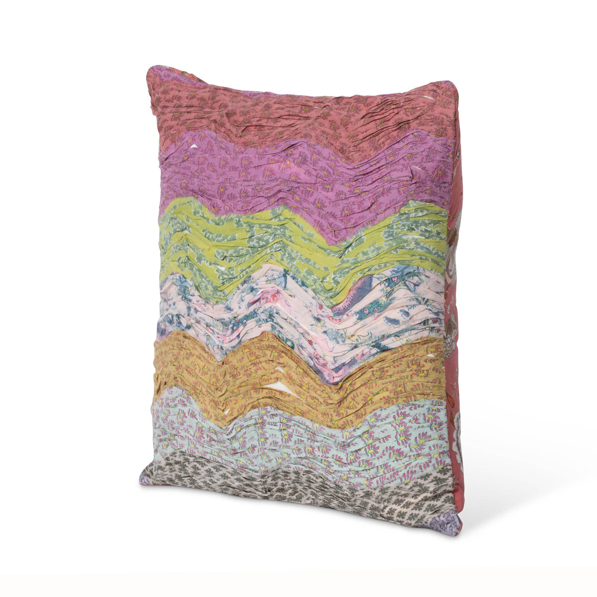 Handstitched Wave Pattern Pillow