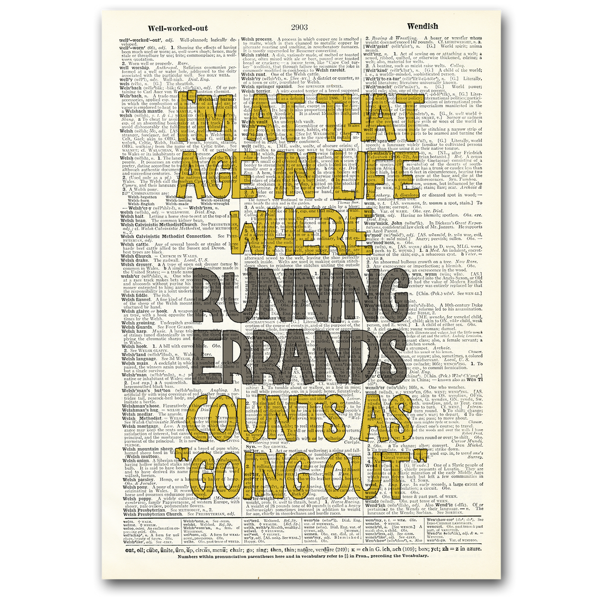 Art Print | Dictionary Page | Vintage | I'm at That Age