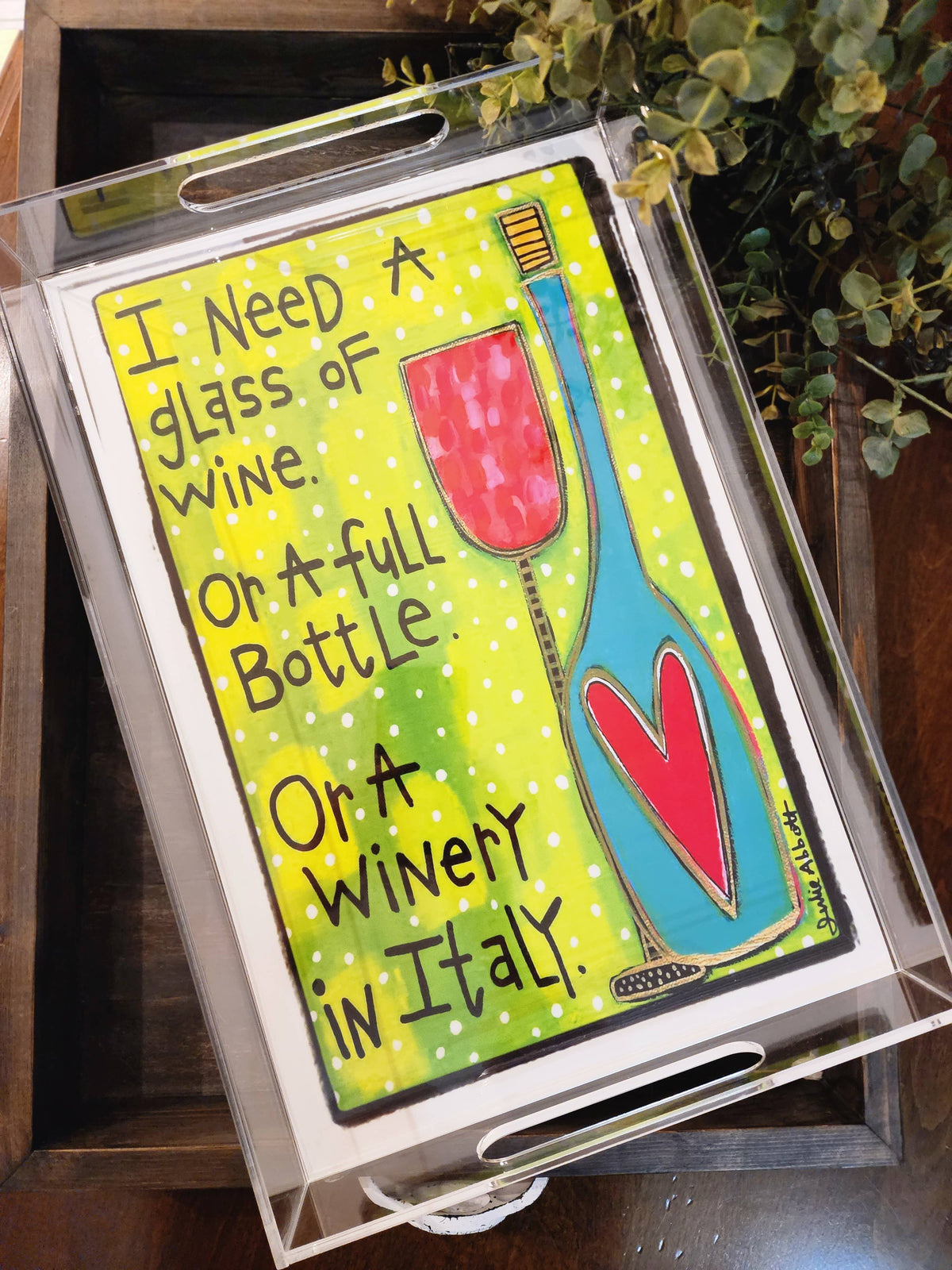 Winery Insert for Acrylic Serving Tray