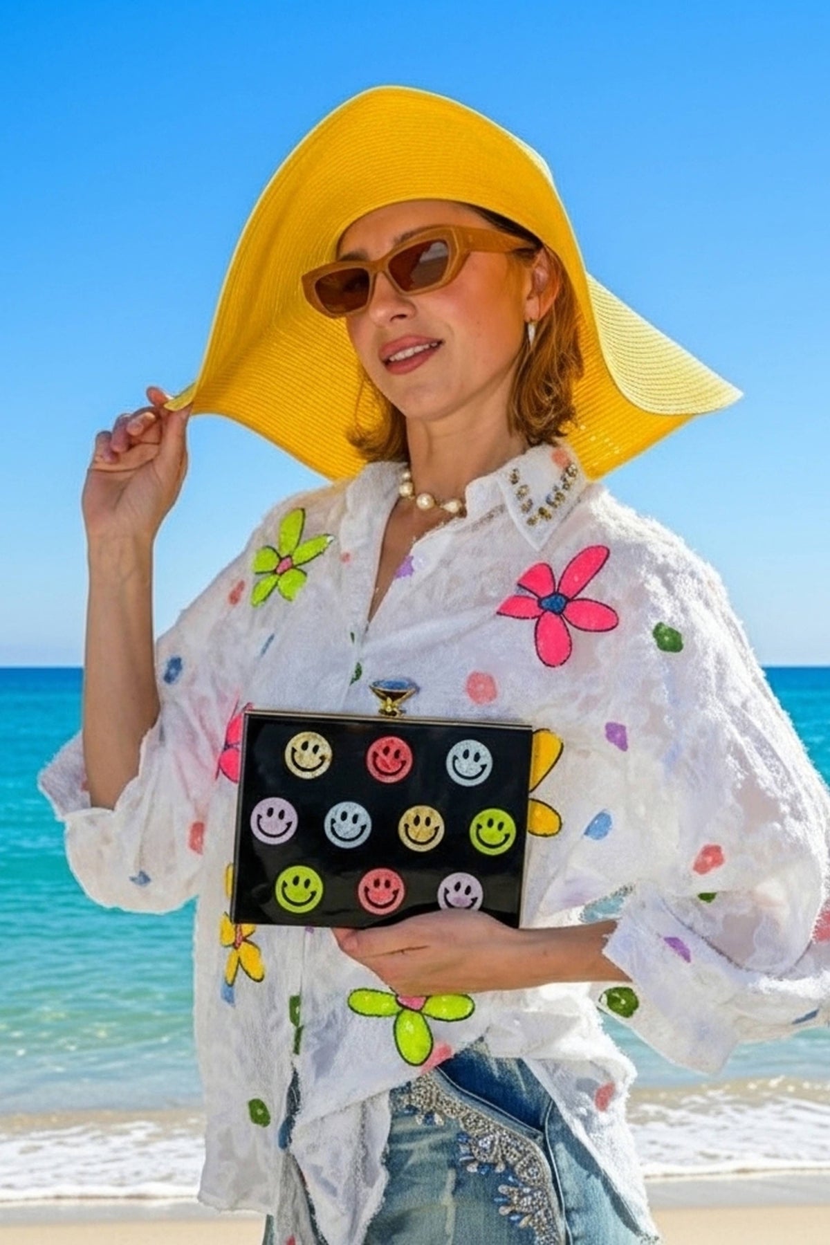 Alba-Puff Art-to-Wear Floral Blouse