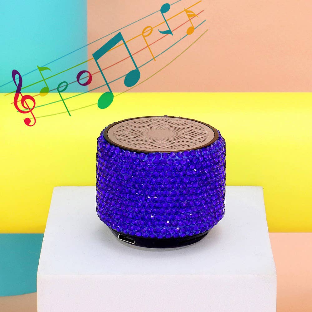Mini Portable Bling Studded Wireless Speaker
: PEACH