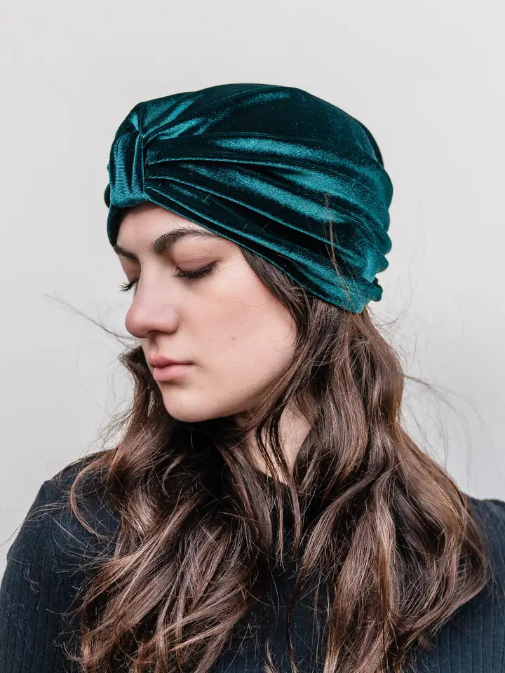 Emerald Velvet Turban