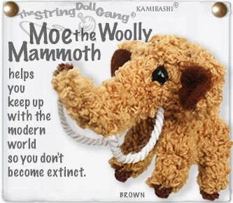 Moe the Woolly Mammoth String Doll Keychain