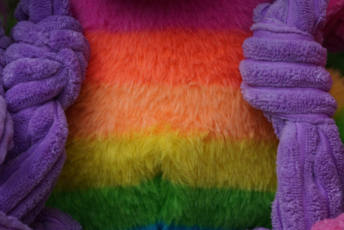 Rainbow Pride Unicorn Knottie® Plush Dog Toy: Small
