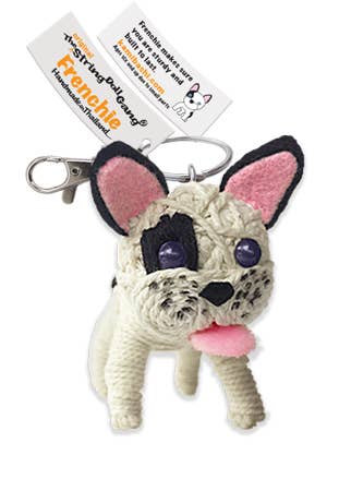 Frenchie the French Bulldog String Doll Keychain