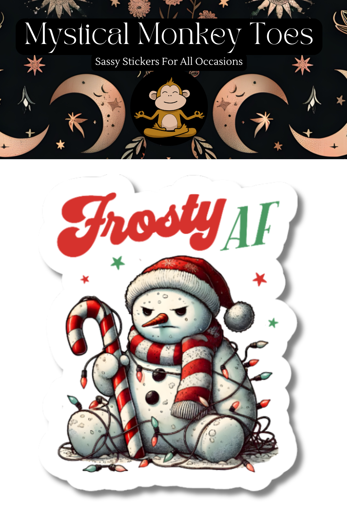 Funny Frosty AF Vinyl Sticker