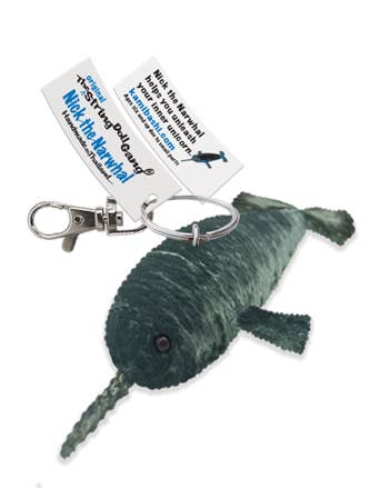 Nick the Narwhal String Doll Keychain