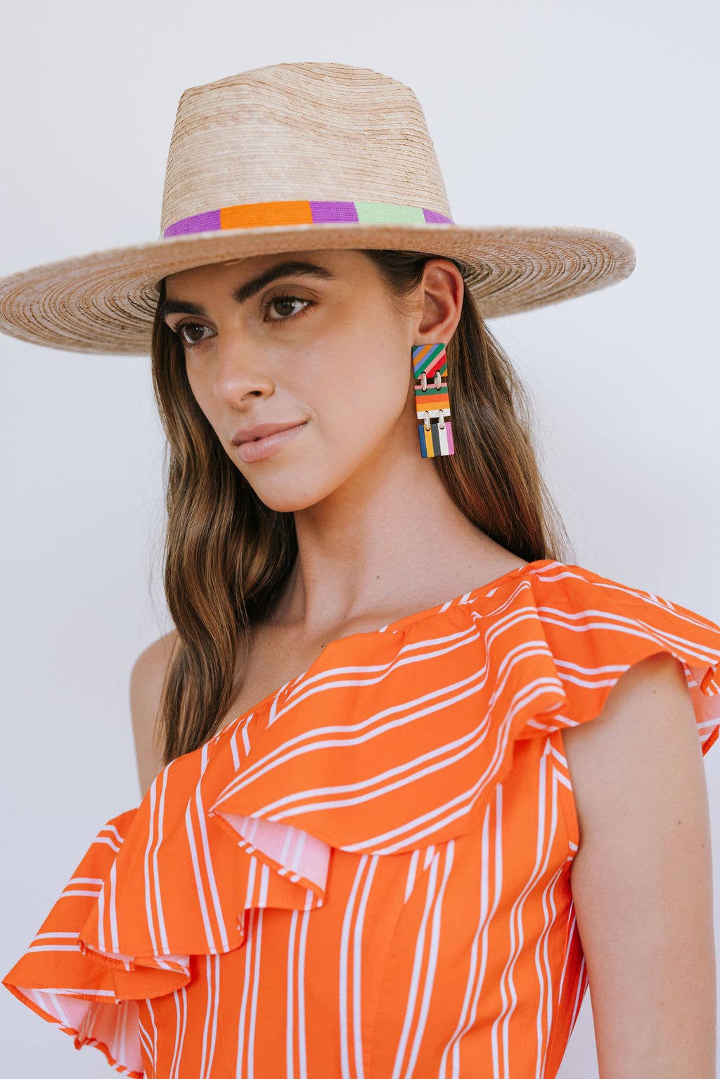 Colorful Stripe Ahoy Earrings