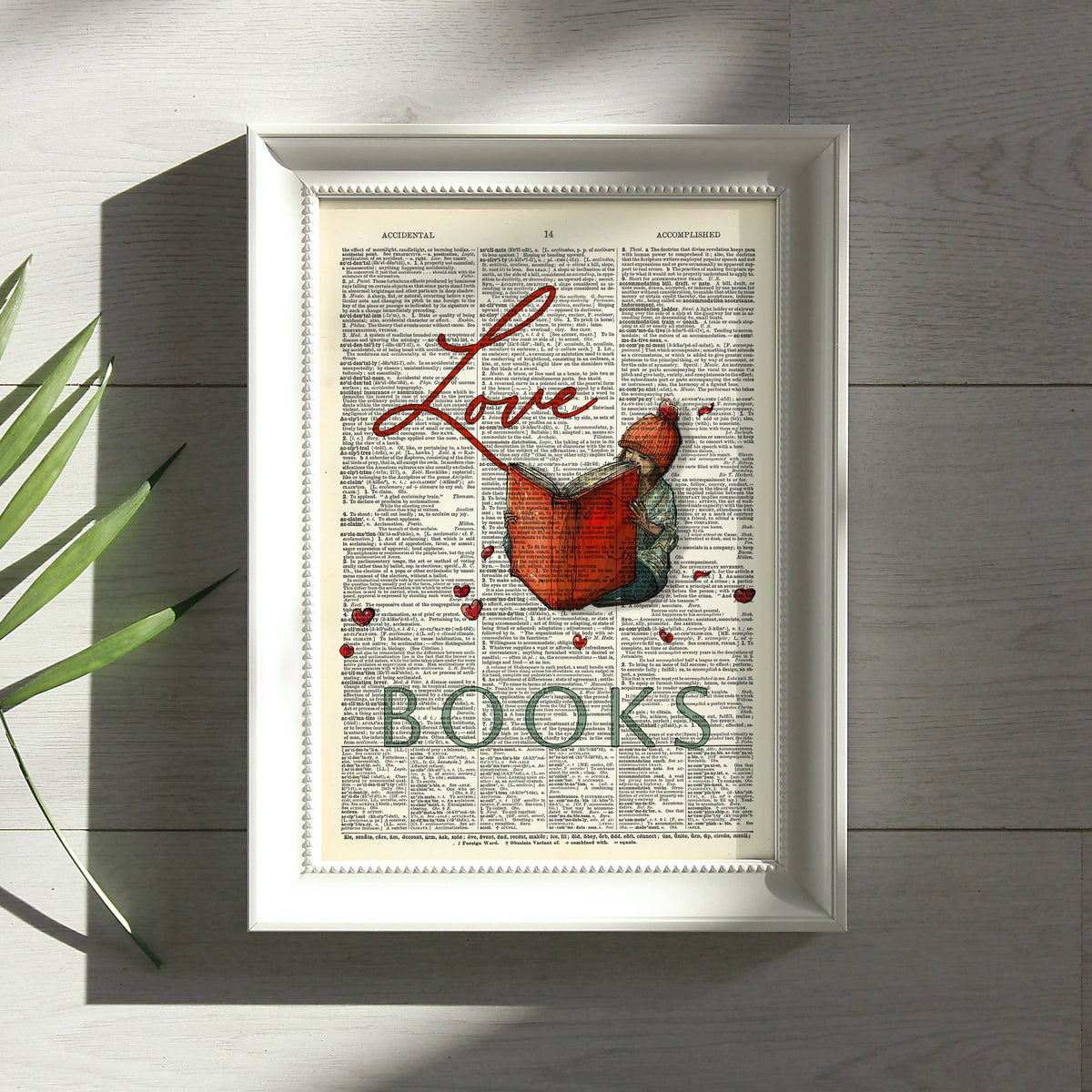 Art Print Dictionary Page | Love Books