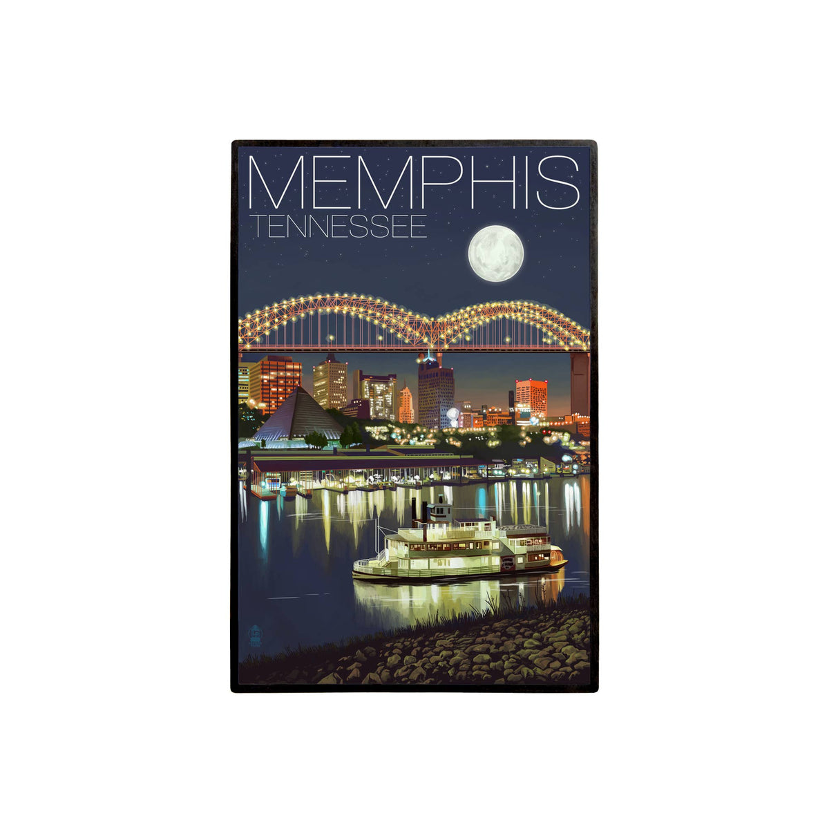 Skyline at Night, Memphis, Tn, Lapel Pin