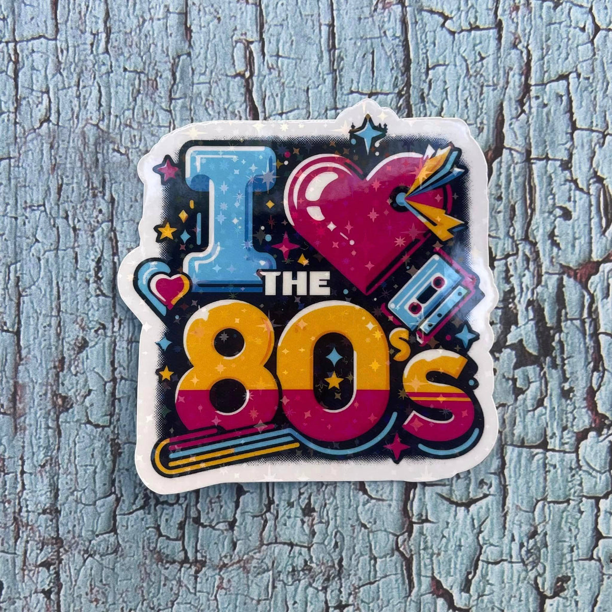 I Love The 80's Die Cut Vinyl Sticker