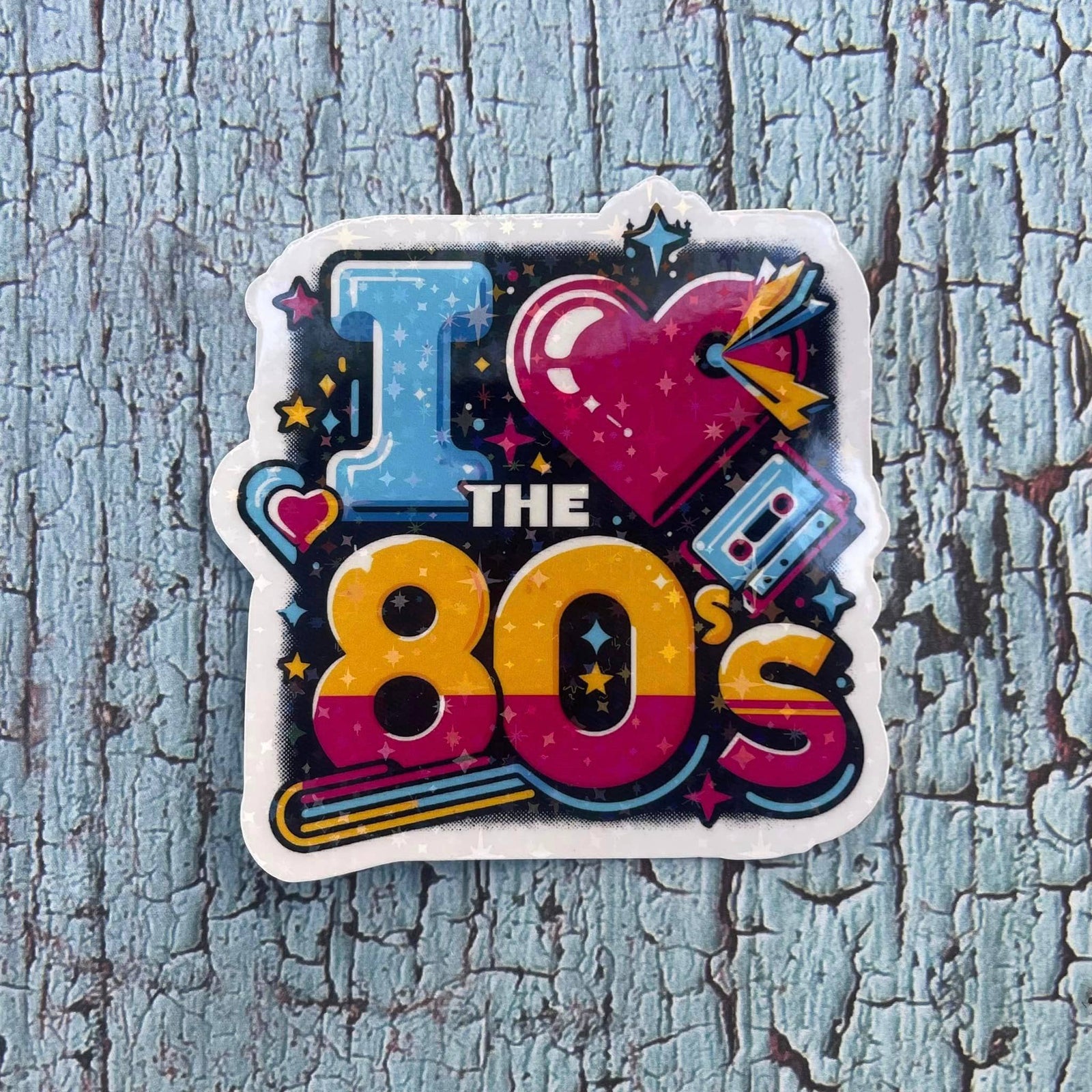 I Love The 80's Die Cut Vinyl Sticker
