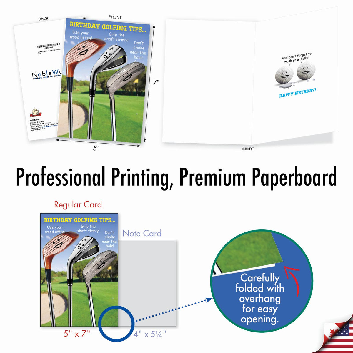 Golfing Tips Funny Birthday Greeting Card