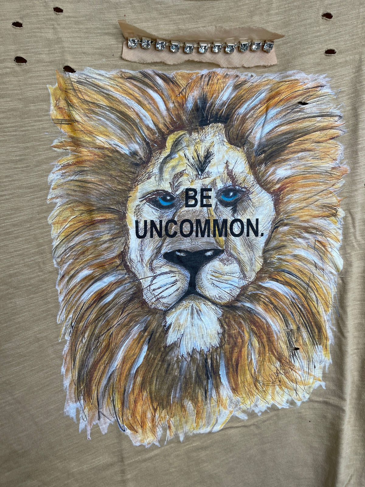 Be Uncommon Hand Distressed Shirt: