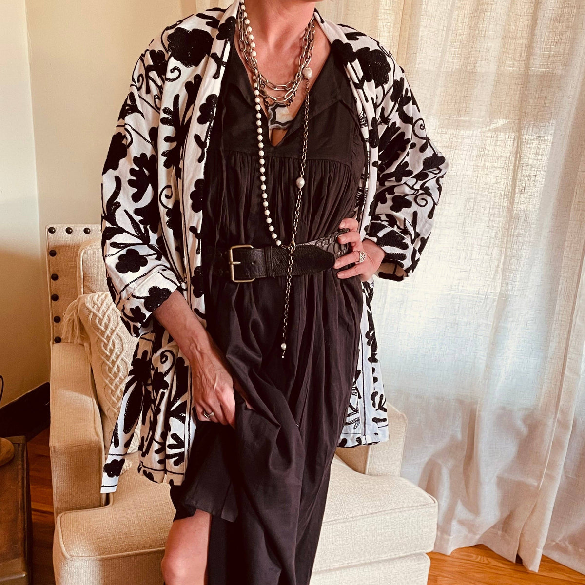 Onyx Breeze Cotton Maxi Dress