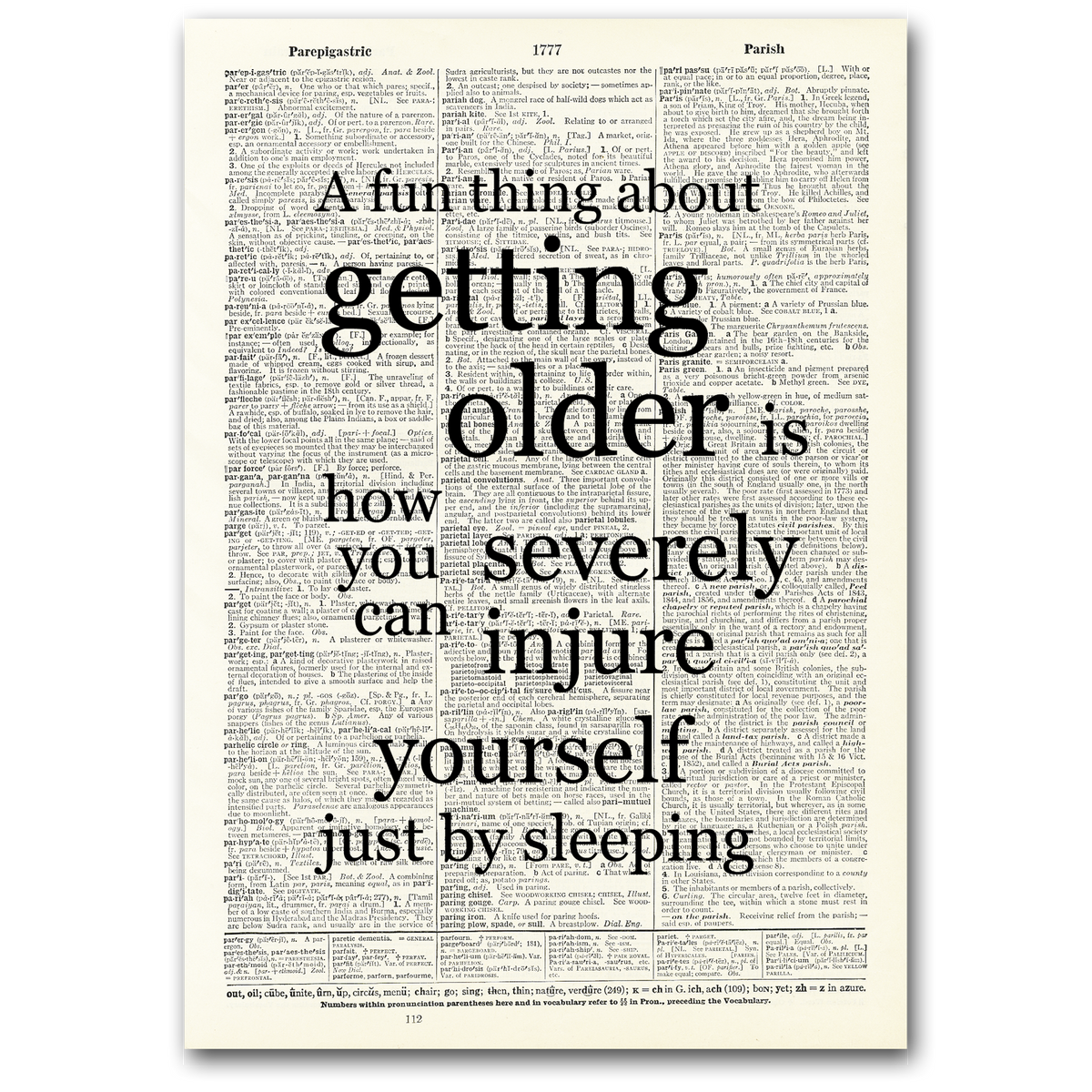Art Print | Dictionary Page | Vintage | Fun Thing About