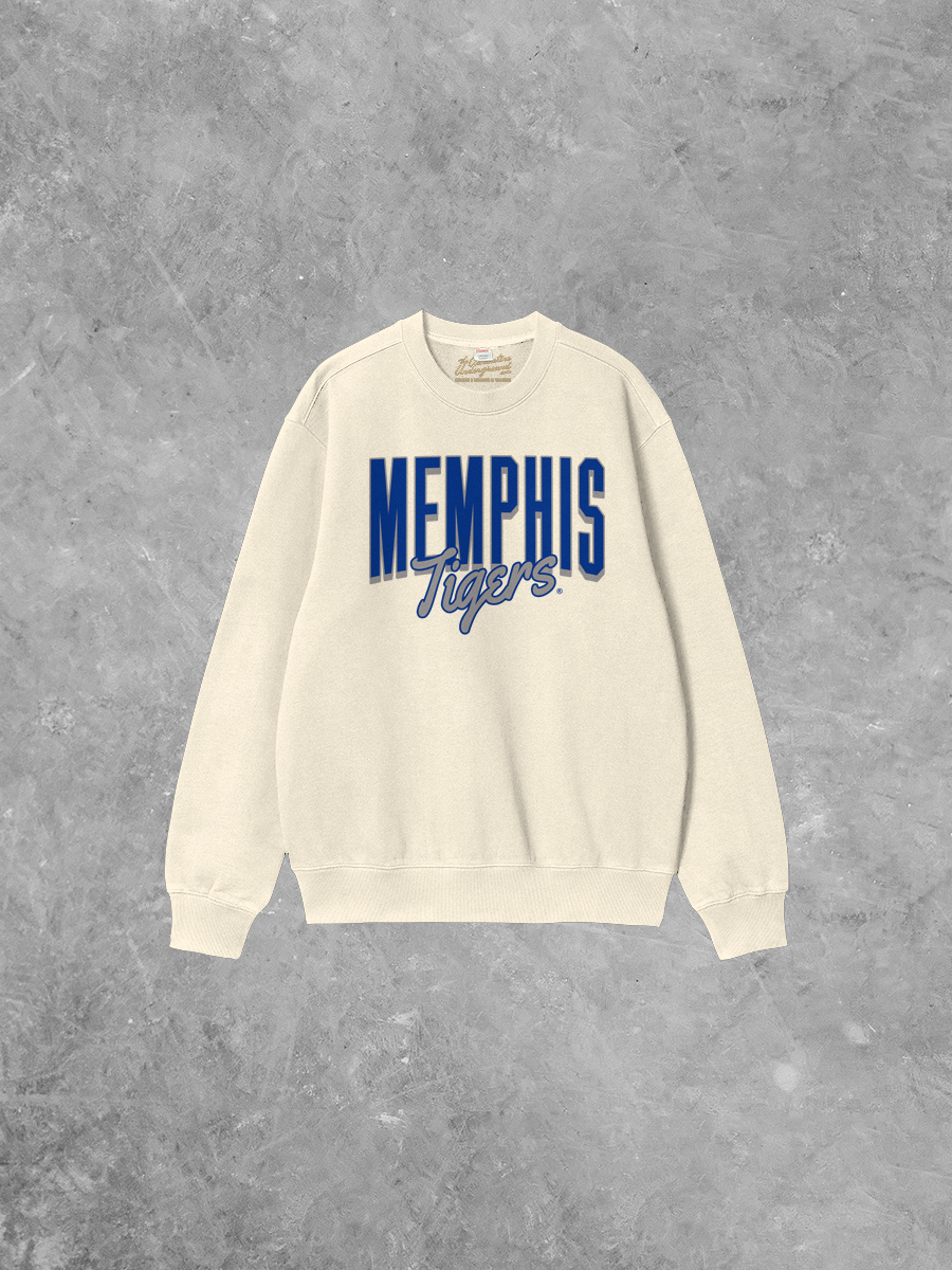 Memphis Tigers Cursive, Game Day Boxy Cotton Sweatshirt