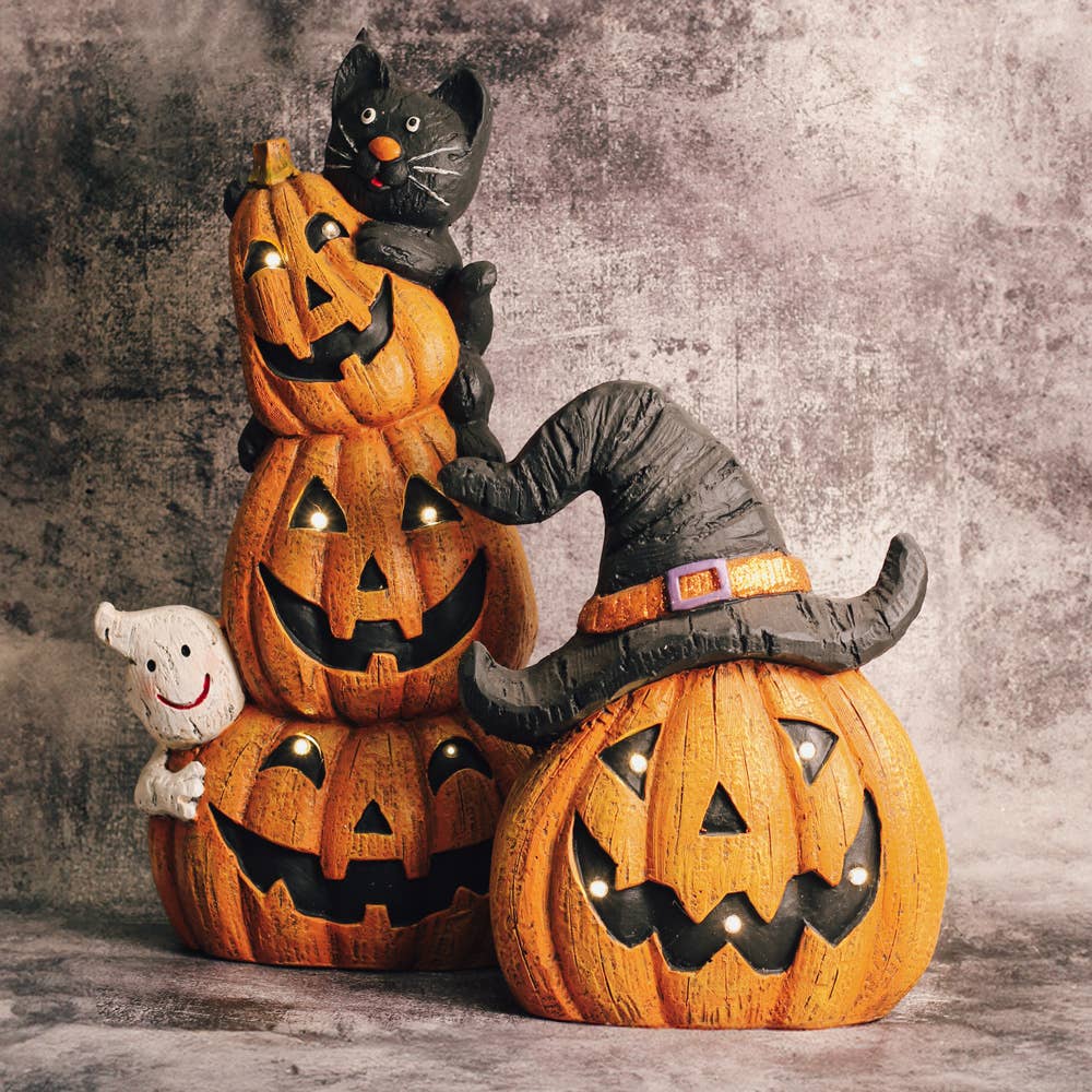 Witch Pumpkin LED Light – Halloween Home Decor Gift