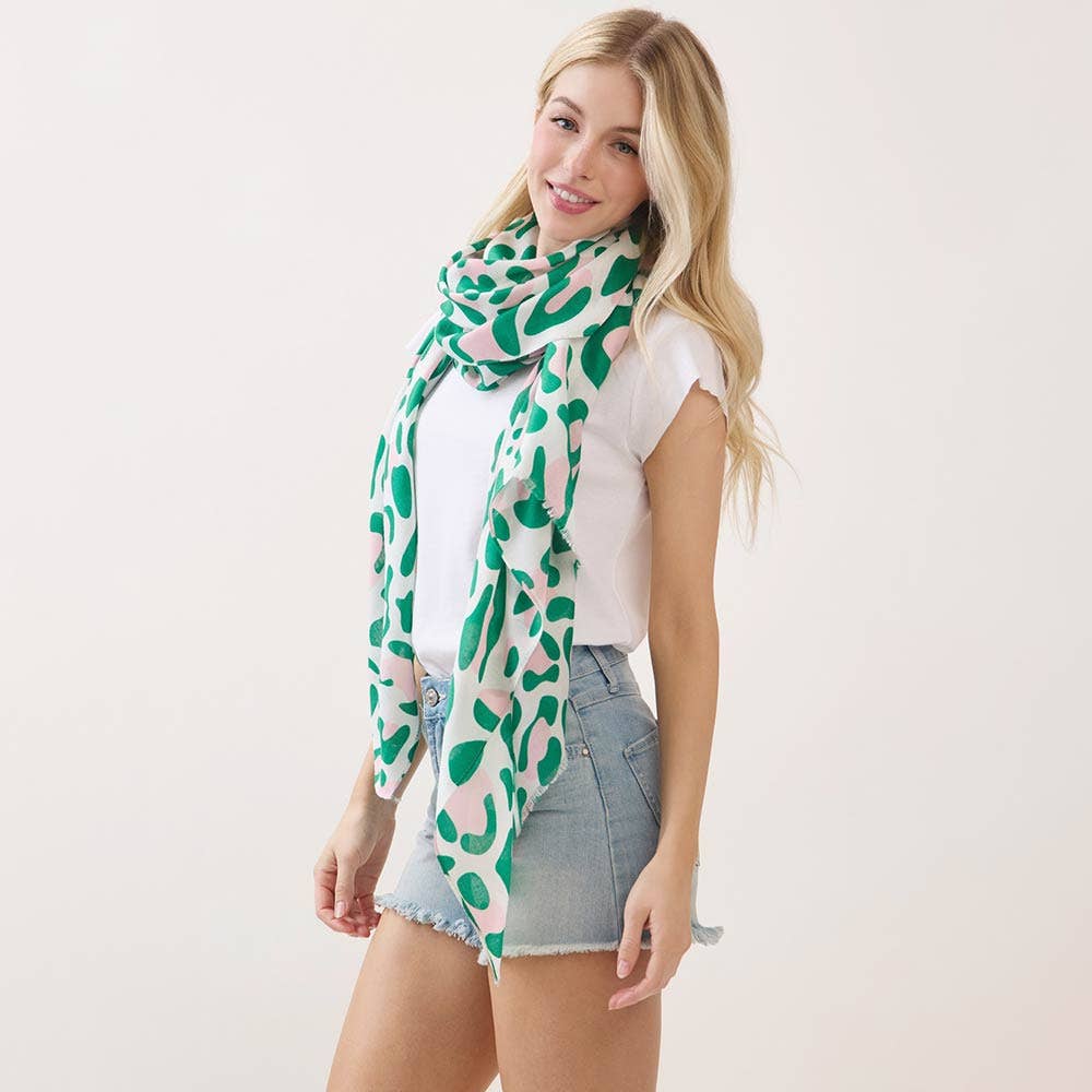 Leopard Print Wrap Scarf