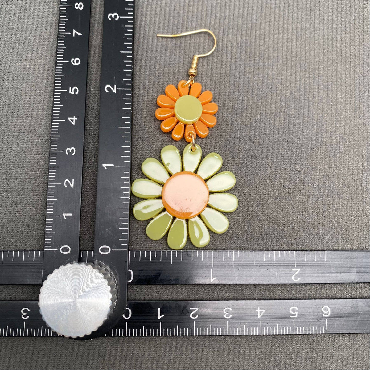 Acrylic Sunflower Dangle Earrings