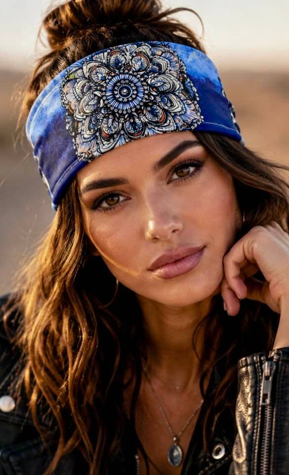 RAVEbandz The PRO - BLINGBANDZ- Wide Stretch Headband (Wanderlust)