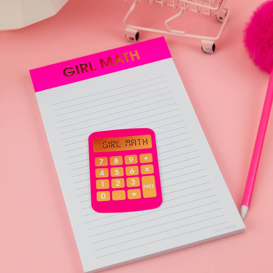 Girl Math - Calculator Vinyl Sticker, Funny Gift