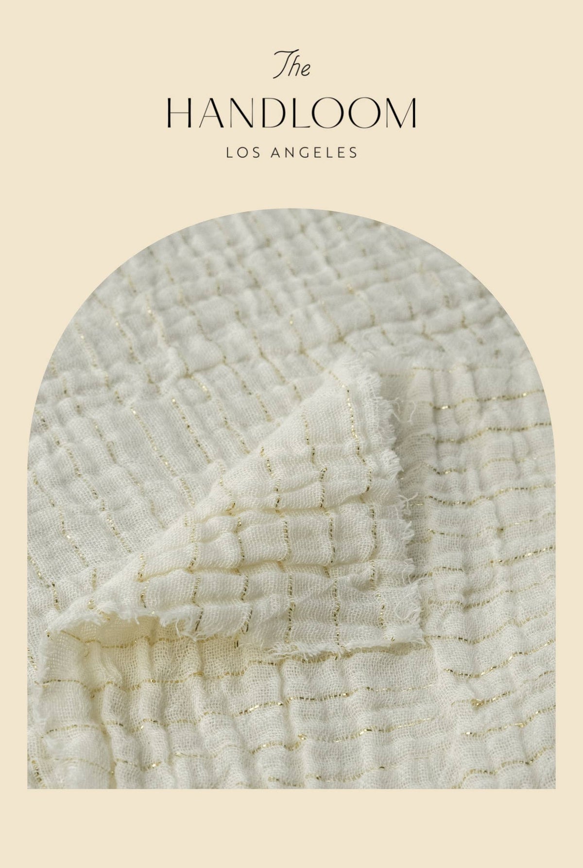 Echo Boy Short - Natural with Gold Stripes | 100% Turkish Co: Small/Medium / Natural with Gold Stripes