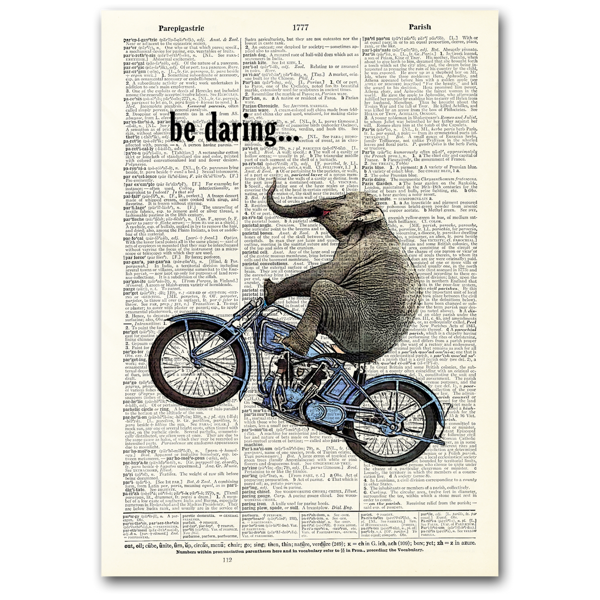 Art | Dictionary Page | Vintage | Be Daring