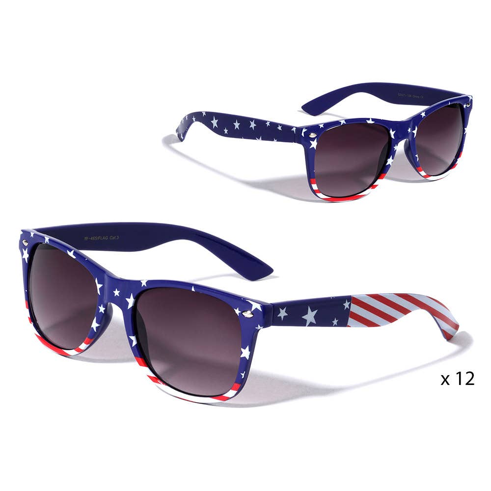 American USA Flag Wayfarer Sunglasses