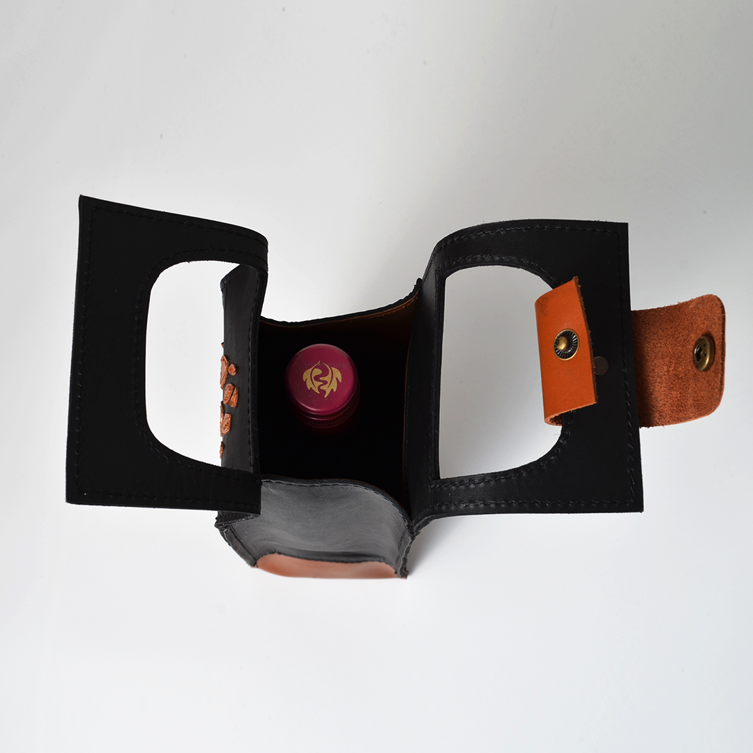 Leather Wine Carrier Bag