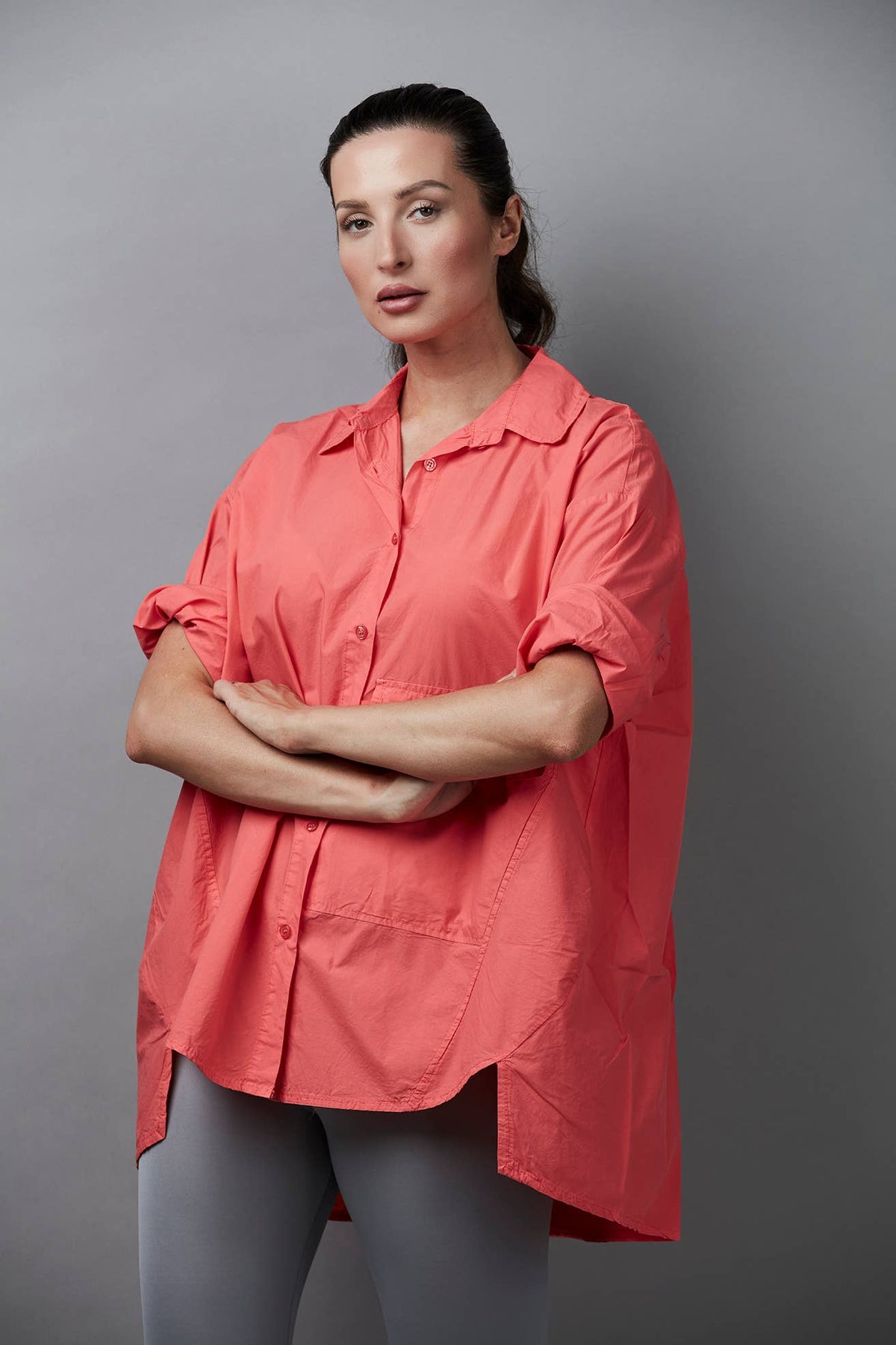 Pocket Cotton Short Shirt