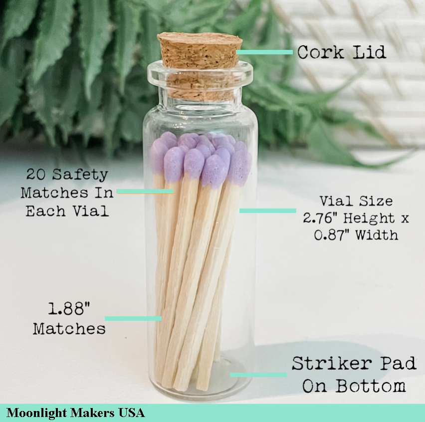 Fancy Safety Matches in Glass Vial -