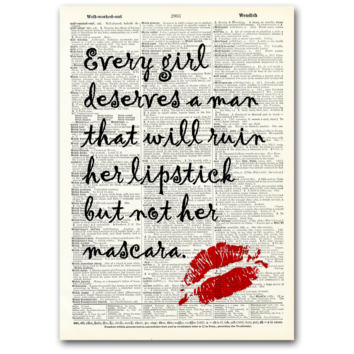 Art | Dictionary Page | Vintage | Every Girl Deserves