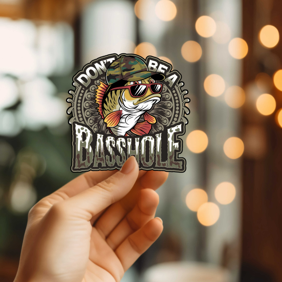 Don't Be A Basshole Vinyl Sticker