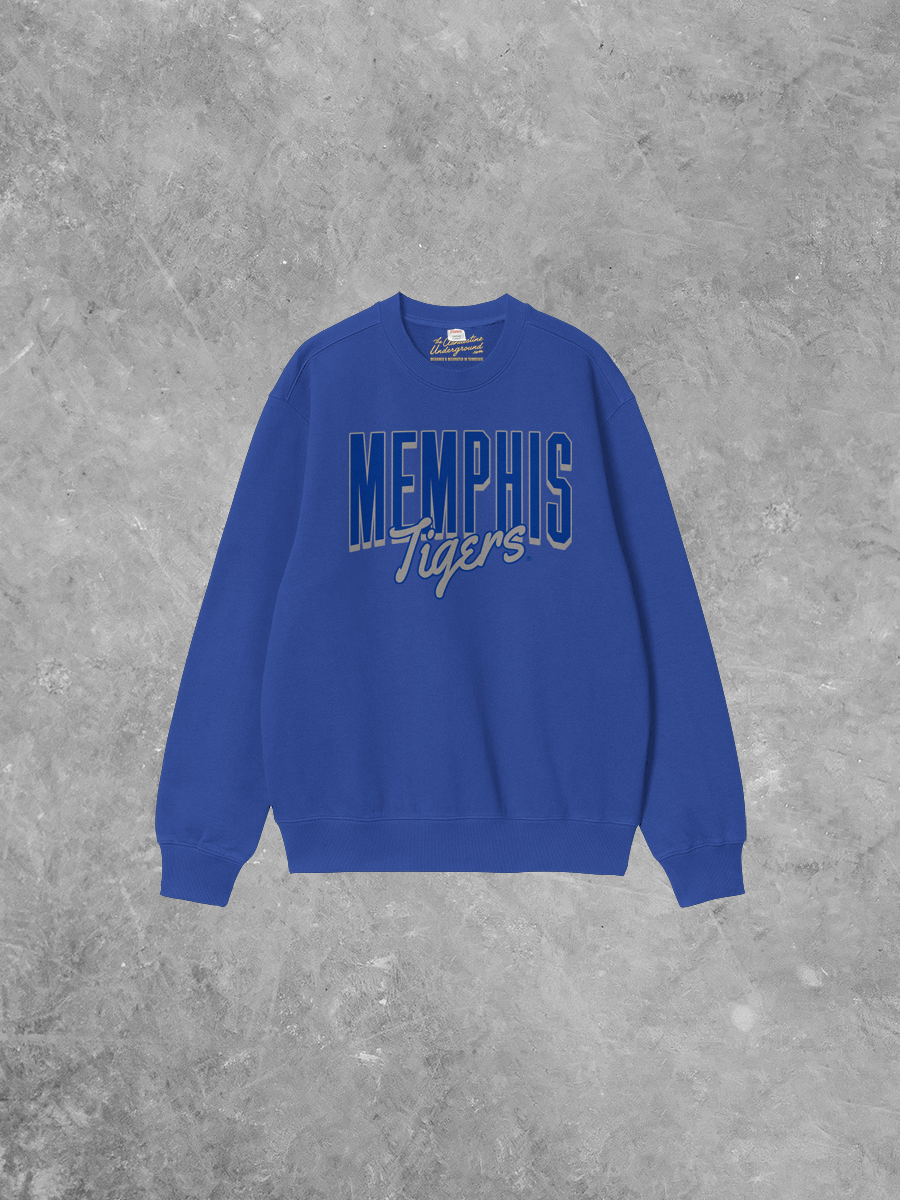 Memphis Tigers Cursive, Game Day Boxy Cotton Sweatshirt