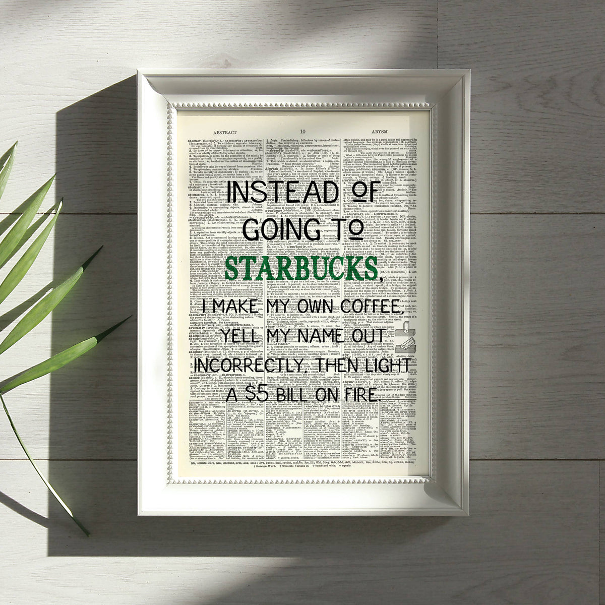 Art Print Dictionary Page | Vintage | Instead Of Going To