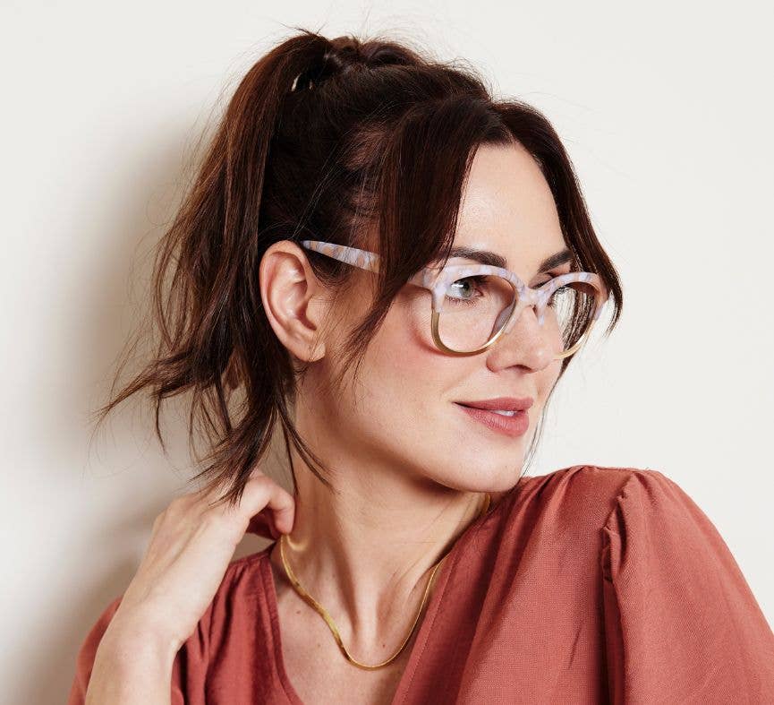 Georgia (Blue Light): Pink Botanico / Gold / Reading