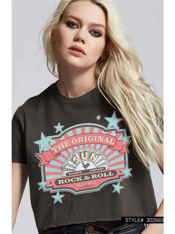 Elvis X Sun Records Cropped Tee