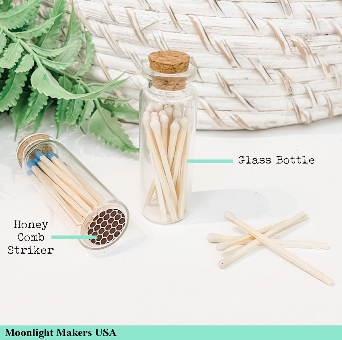 Fancy Safety Matches in Glass Vial -